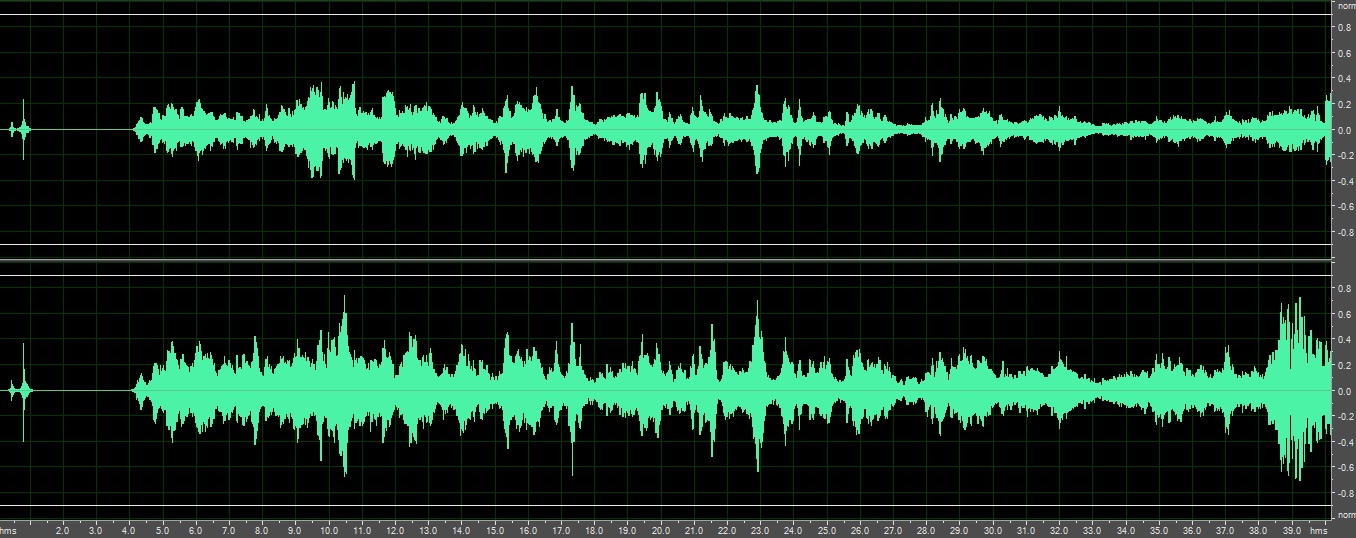 After processing recording using MALAPS